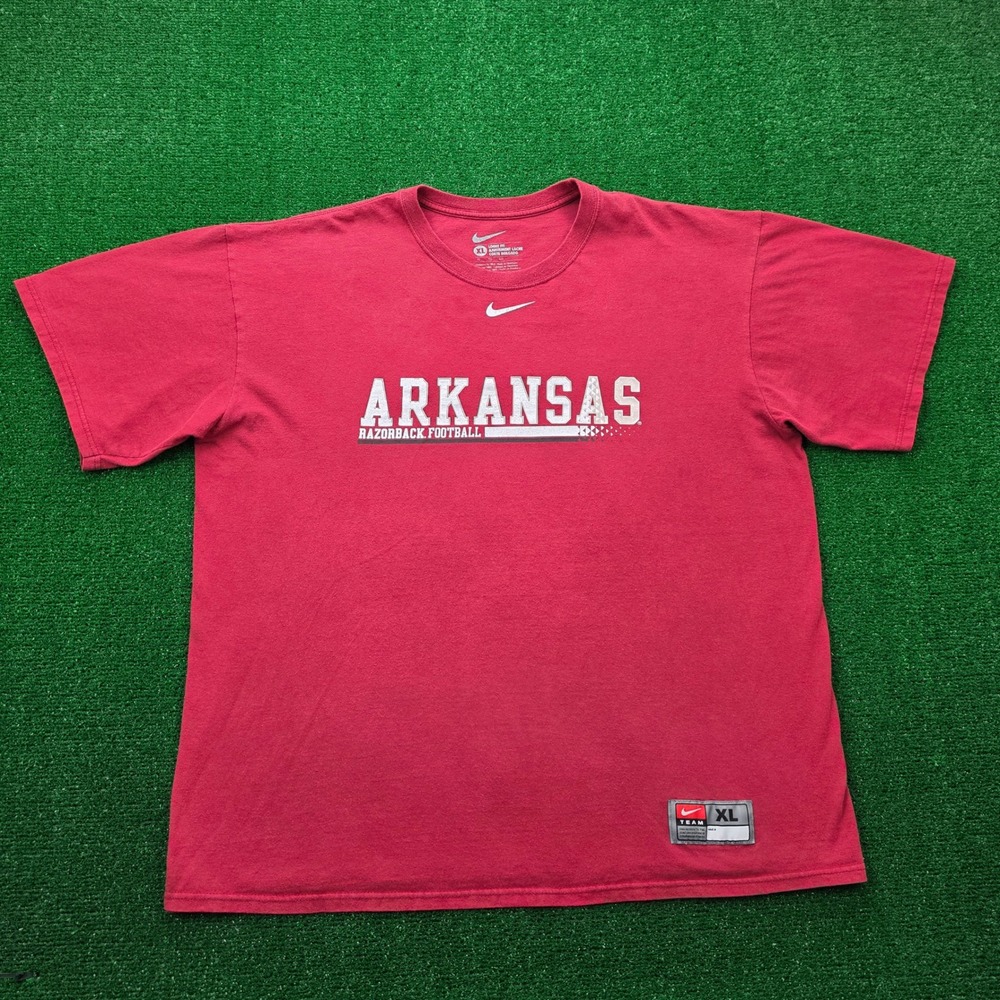 Arkansas Razorback Nike Team Football Graphic Tshirt Mens XL Red NCAA SEC